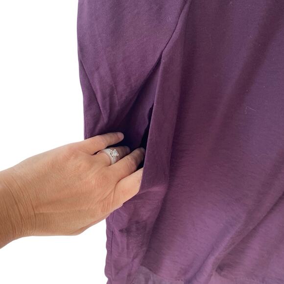 Whistles Deep Plum Shirt Dress with Pockets size medium - Picture 3 of 7